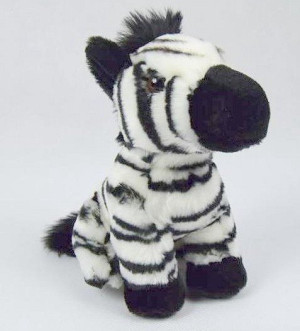 Zebra Siedząca Realistyczna DUBI - 19cm - pluszak, maskotka