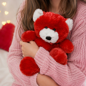 Czerwony Miś Pluszowy ROXI Love You – Romantyczna Maskotka na Prezent - 24cm - pluszak, maskotka