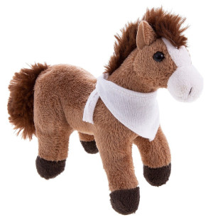 Konik Brązowy Deacon Koń z chustą - 15cm - pluszak, maskotka