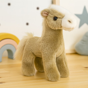 Konik Karmelowy Koń Stojący DUBI - 19cm - pluszak, maskotka