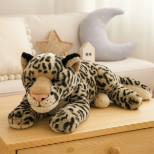 Leopard Pantera Lampart Leżący DUBI - 28cm - pluszak, maskotka