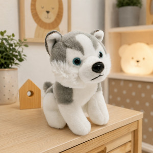 Piesek Husky Siedzący DUBI - 14cm - pluszak, maskotka