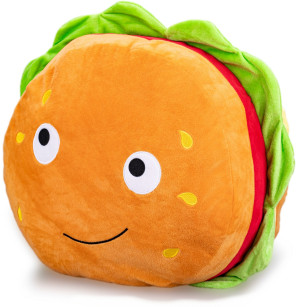 Poduszka Pluszowy Hamburger Fast Food - 40cm - pluszak, maskotka