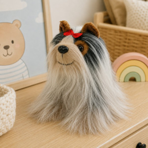 Piesek Yorkshire Terrier Realistyczny DUBI - 19cm - pluszak, maskotka