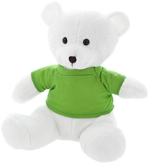 Biały Miś Forrest White w koszulce - 19cm - pluszak, maskotka