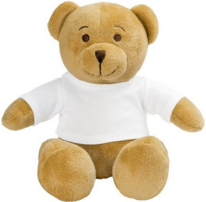 Miś w koszulce Siddy Cream - 15cm - pluszak, maskotka