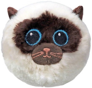Piłka Kotek Syjamski Sammy Beanie Bouncers TY - 9cm - pluszak, maskotka