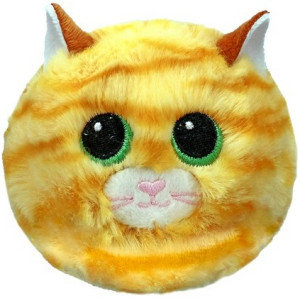Piłka Kotek Rudy Pręgowany Purry Beanie Bouncers TY - 9cm - pluszak, maskotka