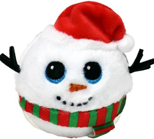 Piłka Bałwanek Zimowy Jack Beanie Bouncers TY - 9cm - pluszak, maskotka