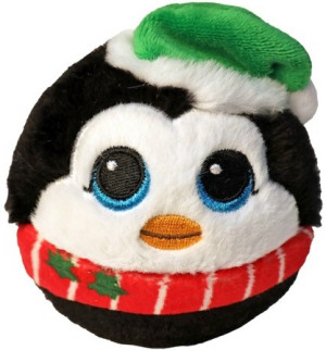 Piłka Pingwinek Świąteczny Spruce Beanie Bouncers TY - 9cm - pluszak, maskotka