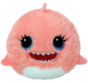 Piłka Rekin Różowy Reef Beanie Bouncers TY - 9cm - pluszak, maskotka