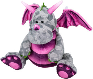 Smok Dinozaur Różowy - 23cm - pluszak, maskotka