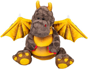 Smok Dinozaur Brązowy - 23cm - pluszak, maskotka
