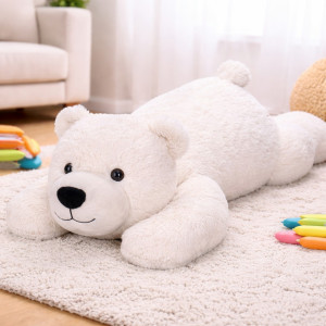Miś Niedźwiedź Polarny Leżący Gigant XL - 100cm - pluszak, maskotka