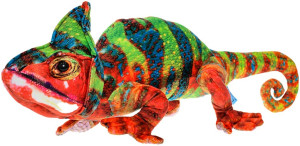 Kameleon Kolorowy - 55cm - pluszak, maskotka