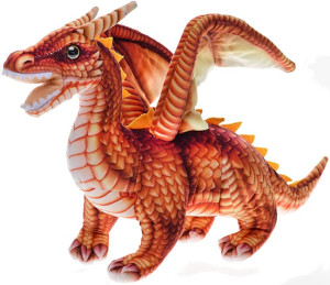 Smok Dinozaur Brązowy - 42cm - pluszak, maskotka