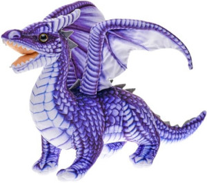 Smok Dinozaur Fioletowy - 42cm - pluszak, maskotka
