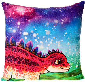 Poduszka Dinozaur Magiczna XL Dwustronny Nadruk - 45cm - pluszak, maskotka