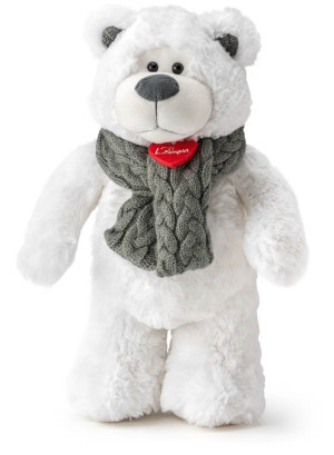 Miś Niedźwiedź Polarny Icy z szalikiem Premium - 38cm - pluszak, maskotka