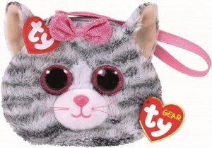 Portmonetka Kotek Szary Kiki Ty Gear - 14cm - pluszak, maskotka