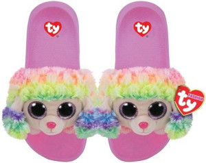 Klapki Kapcie Pudel Piesek Rainbow TY - L (36-38) - pluszak, maskotka