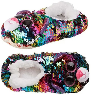 Kapcie pantofle Kotek lampart Dotty Flippables TY - L (36-38) - pluszak, maskotka