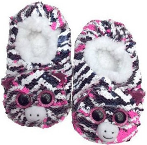Kapcie pantofle Zebra Zoey Flippables TY - L (36-38) - pluszak, maskotka