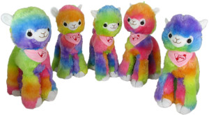 Alpaka Love Lama Tęczowa Wielokolorowa - 30cm - pluszak, maskotka
