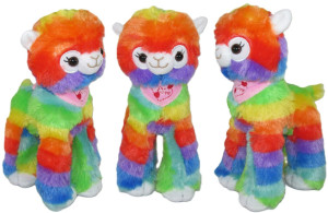 Alpaka Love Tęczowa Wielokolorowa - 25cm - pluszak, maskotka