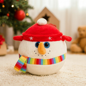 Bałwanek Świąteczny Grzechotka - 23cm - pluszak, maskotka