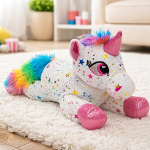 Jednorożec Gwiezdny Leżący - 20cm - pluszak, maskotka