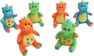 Smok Dinozaur Baby 6 wzorów - 30cm Niebieski - pluszak, maskotka