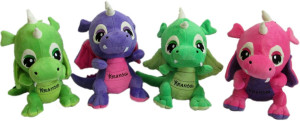 Smok Dinozaur 4 kolory Kraków (Głos) - 16cm Jasnozielony - pluszak, maskotka