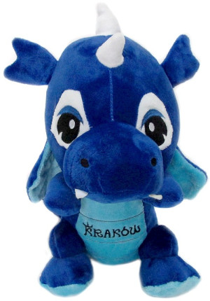 Smok Dinozaur Kraków niebieski - 19cm - pluszak, maskotka