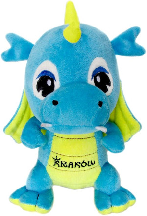 Smok dinozaur Kraków błękitny - 15cm - pluszak, maskotka