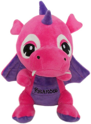 Smok Dinozaur Kraków różowy - 19cm - pluszak, maskotka