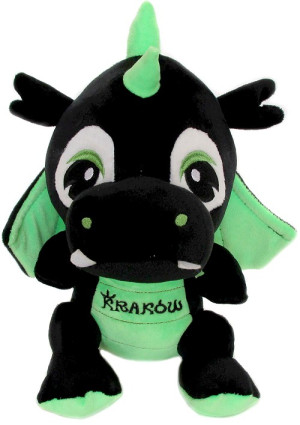 Smok dinozaur Kraków czarny - 25cm - pluszak, maskotka