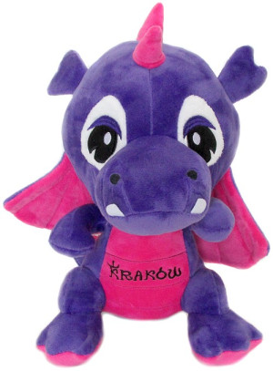 Smok Dinozaur Kraków fioletowy - 31cm - pluszak, maskotka
