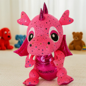 Dinozaur Smok Kraków różowy - 60cm - pluszak, maskotka