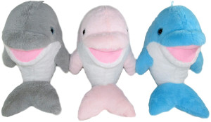 Delfin 3 kolory - 40cm Niebieski - pluszak, maskotka