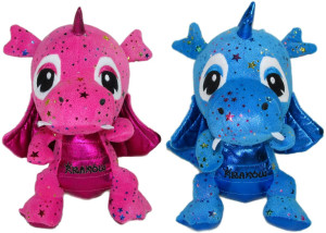 Smok Dinozaur Kraków 2 kolory - 25cm Różowy - pluszak, maskotka