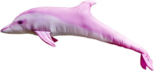 Ryba Delfin Butlonosy Różowy - 55cm - pluszak, maskotka