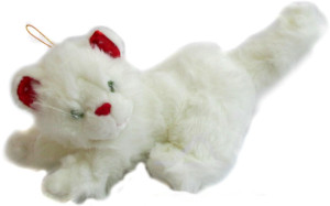 Kot Biały Puszek (Głos) - 29cm - pluszak, maskotka