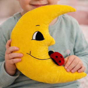 Poduszka Księżyc z biedronką - 27cm - pluszak, maskotka