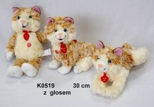 Kotek Łaciaty 3 wzory (Głos) - 30cm Model 3 - pluszak, maskotka