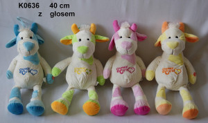 Krówka Baby Sweet Cow 4 kolory - 40cm Niebieski - pluszak, maskotka