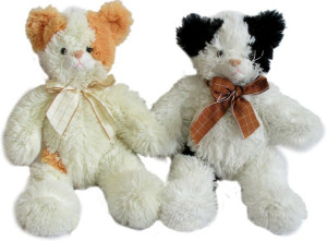 Kotek Elegant 2 kolory (Głos) - 30cm Czarny - pluszak, maskotka