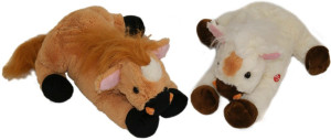 Konik Leżący 2 kolory Koń (Głos) - 34cm Dowolny / Mix - pluszak, maskotka