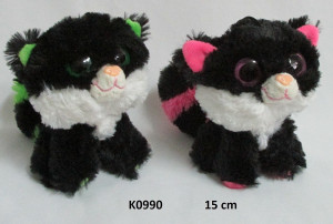 Kotek Oczek 2 kolory - 15cm Różowy - pluszak, maskotka
