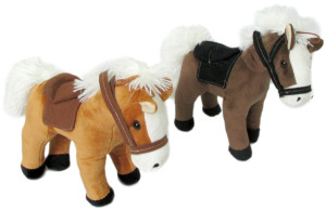 Koń Brązowy Konik 2 kolory (Głos) - 25cm Ciemny brąz - pluszak, maskotka